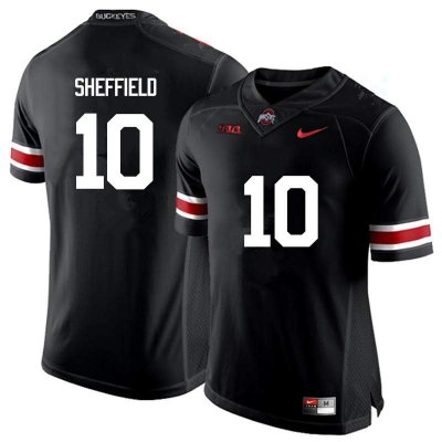 Men's Ohio State Buckeyes #10 Kendall Sheffield Black Nike NCAA College Football Jersey July QQK5844GD